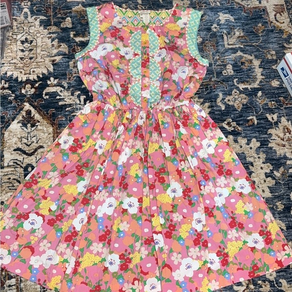 Matilda Jane Dresses & Skirts - Matilda Jane AD15123 LEAH Colorful Pink Floral Sleeveless Fit & Flare Dress